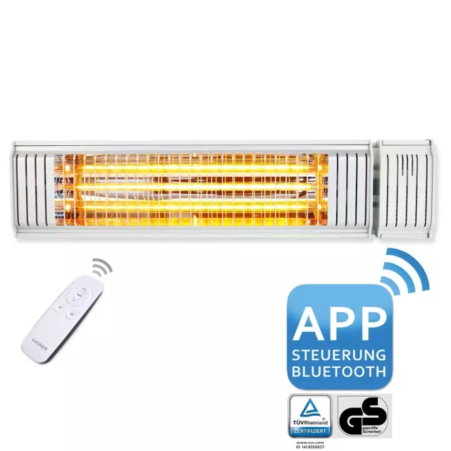 B-Ware VASNER Appino 20 Infrarotstrahler Heizstrahler Terrasse Wand APP Weiß