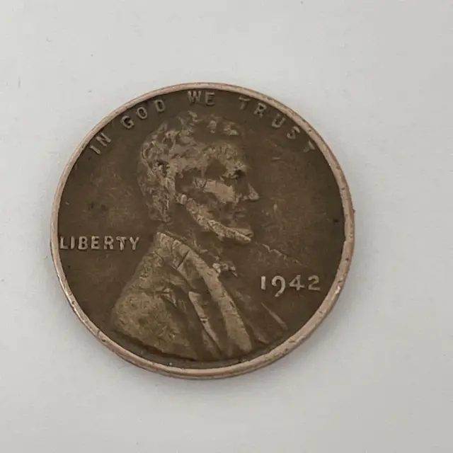 1942 Lincoln Penny No Mint Mark Circulated
