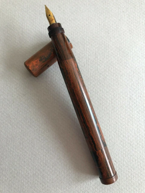 Stylo Plume Ancien Edacoto Plume Or 18K #ED05 - Longueur 11,5 Cm, à Restaurer