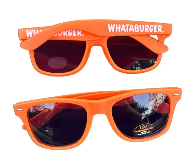 2 New Adult Whataburger sun glasses shades Orange White Lot