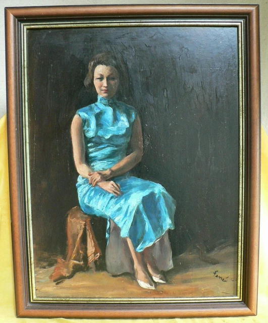 TABLEAU MODERNE XXÈME - FERRE EDOUARD BIZI 1891 FEMME A LA