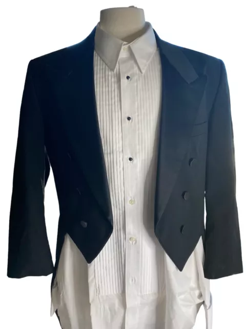 Formal Black Tuxedo Suit Coat Tails Tailcoat Mens Size 44L Prom Wedding Graduate