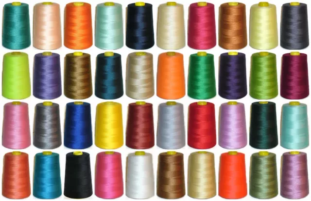 120s SEWING THREAD 100% SPUN POLYESTER, 5000 YARD CONES, ASSORTED COLS, ART NL1