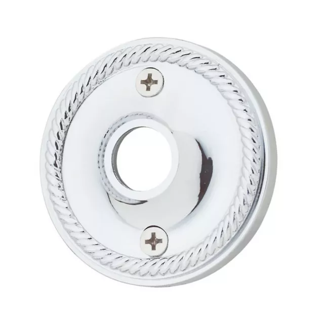 Pair Roped Rosette Chrome Brass 2 1/2" Passage Knob | Renovator's Supply