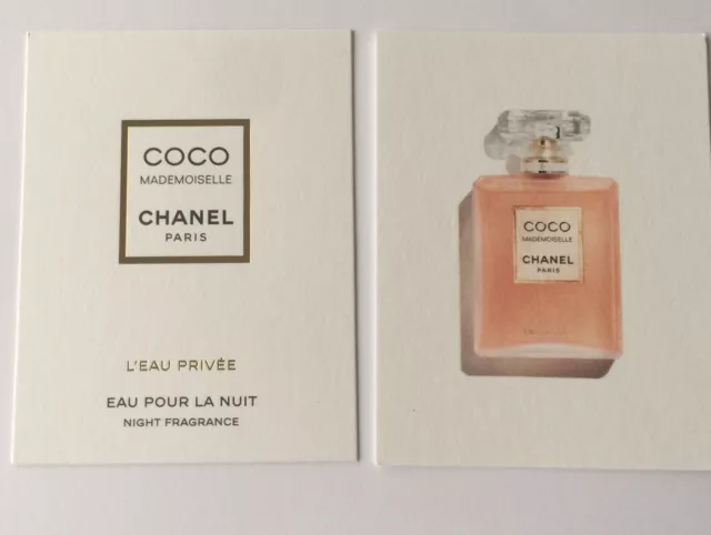 1 Très Jolie Carte Parfumée Coco Mademoiselle L’eau Privée De Chanel . New