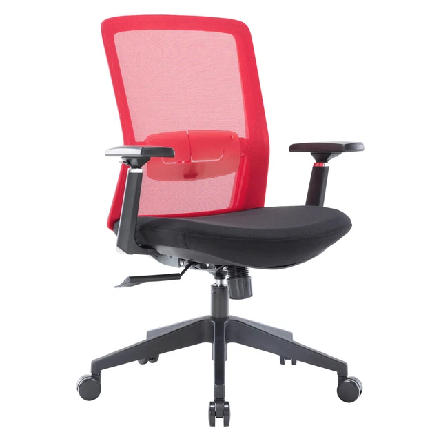 Ingram Modern  Office Task Chair With Adjustable Armrests - Red