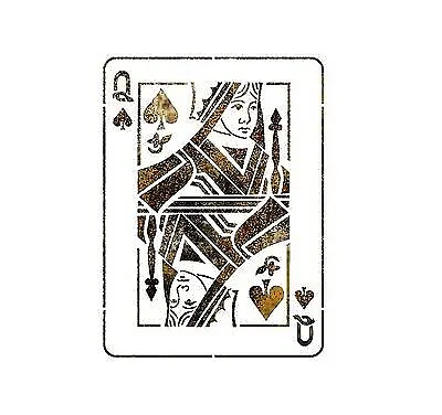 POCHOIR MUR POCHOIRS MOTIF 12.99 "x9.05" Aérographe MODÈLE GRAND Queen poker