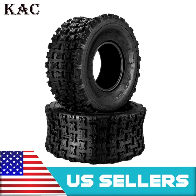 New Pair 22x10-9 for ATV 9x8.0" Tires Quad All Terrain AT A027 6 Ply 7PSI KAC