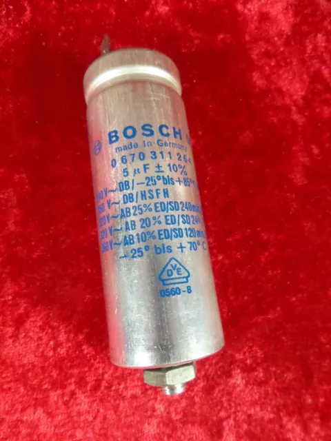 Condensador de arranque/condensador de motor de Bosch 5 μ F para proyectores BAUER (n.o 3)
