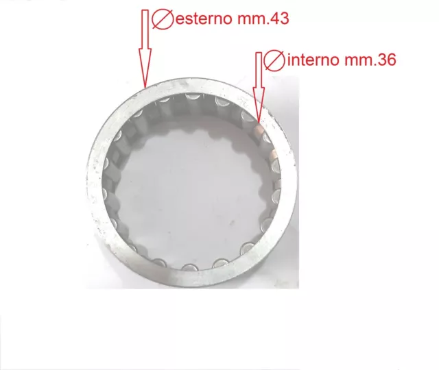 Gabbia  18 rulli sfilabili L. 20 X Ø 43 X Ø 36 per Biella Ducati monocilindrico.