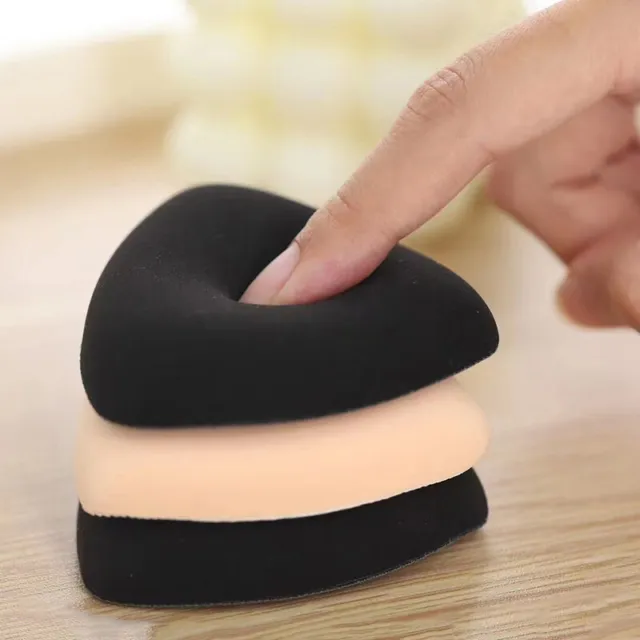 Triangle Powder Puff Face Makeup Sponge Wedge Shape With Strap Soft Vel