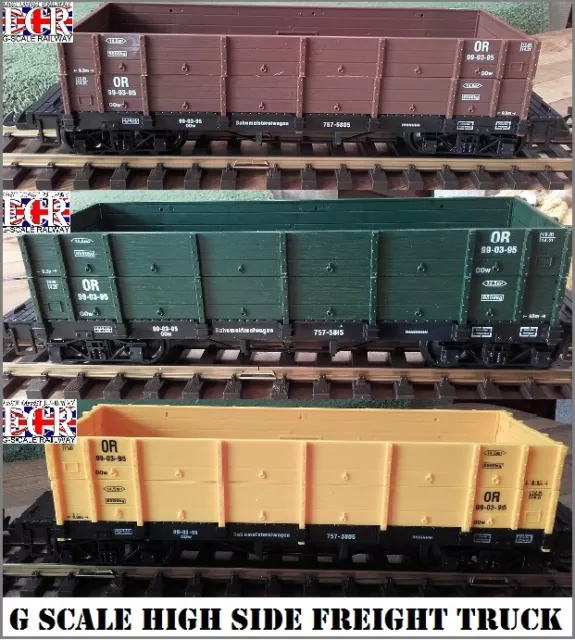 G SCALE 45mm GAUGE HIGH SIDE CARGO FREIGHT ROLLING STOCK RAILWAY TRAIN TRUCK