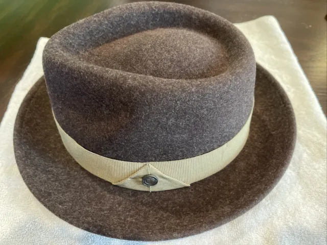 DASMARCA Mens Milange Wool Felt Wide Brim XL Fedora Gray Green New With Tags NWT