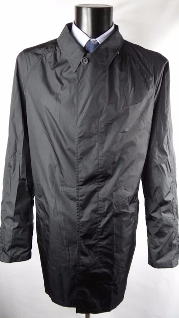 Élégant Manteau Zara Laine Mélangée Bleu Marine Doublé T.L NEUF