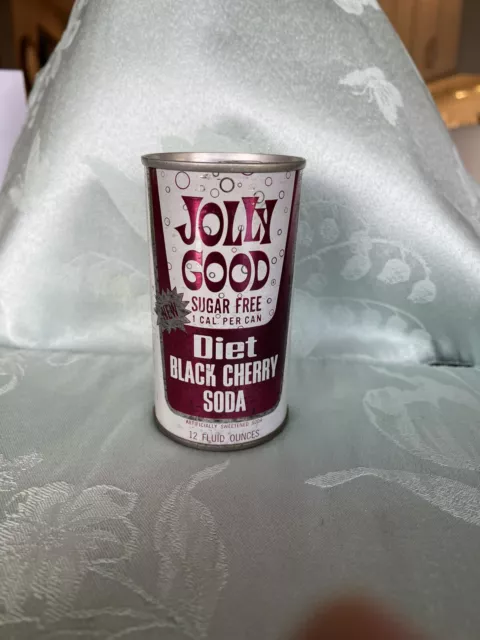 1970’s Jolly Good Diet Black Cherry Pull Tab Steel Soda Pop Can Random Lake, WI