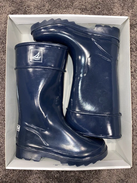 Boy’s Sperry Top-Sider Pelican Navy Rubber Rain Boots, NIB, Size 13 Boy’s Sperry Top-Sider Pelican Navy Rubber Rain Boots, NIB, Size 13
