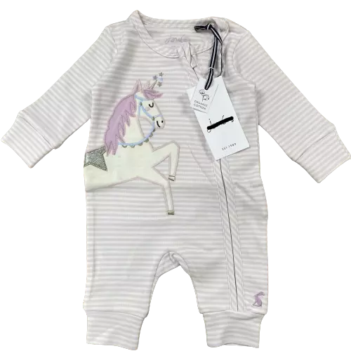 Baby Girls Unicorn Sleepsuit Babygrow Romper Ex Joules Winfield