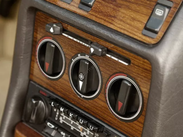 For Mercedes W123 Polished Aluminium Heater dash panel Surrounds Rings 3 pieces