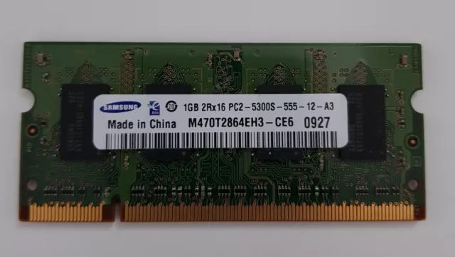 Samsung 1GB laptop RAM 2Rx16 PC25300S