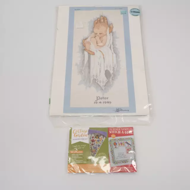 Maria Van Scharrenburg New Baby Peter Cross Stitch Kit Infant Sleeping