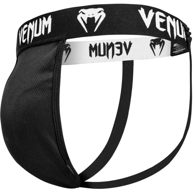 Venum Competitor Titanium Series Groin Guard and Support - Black/Silver 2