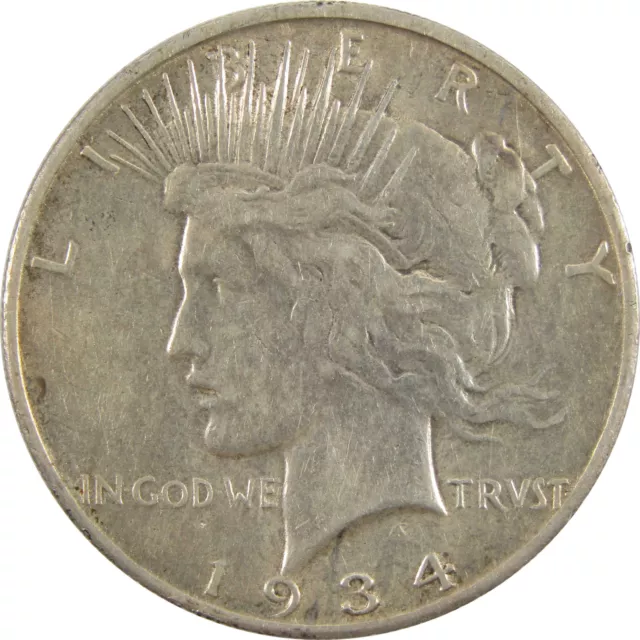 1934 S Peace Dollar XF EF Extremely Fine 90% Silver $1 Coin SKU:I11114