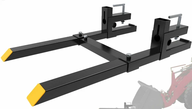 60 inch Pallet Fork Attachment Tractor Skid Steer Quick Tach 4000 lbs Capacity
