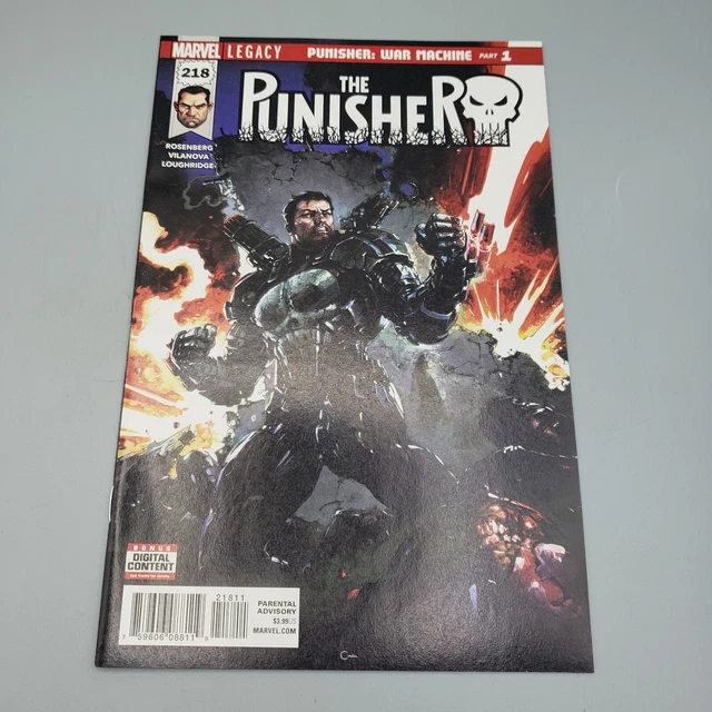 The Punisher Vol 1 #218 Jan 2018 War Machine Part One Published By Marvel Comics