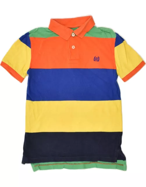 CHAPS Polo Shirt Ragazzo 7-8 Anni Piccola Righe Multicolore Cotone AY31