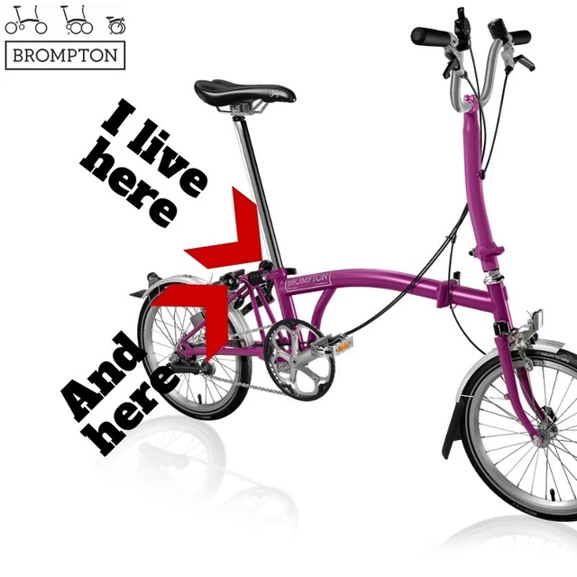 Paar Geniuine Brompton Eazy Räder Hinterradrollen Mit Beschlagnahme 6 Mm