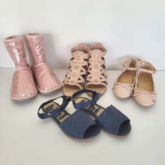 Lot Of 4 Girls Shoe size 13 1 Bibi Rampage MIA Gymboree Sandals Boots Dress Pink
