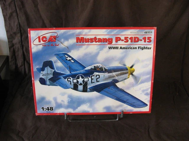 Kit Modèle Réduit ICM Mustang P-51D-15 – Avion De Chasse Américain WWII, échelle 1:48, à Monter Et Peindre - 11