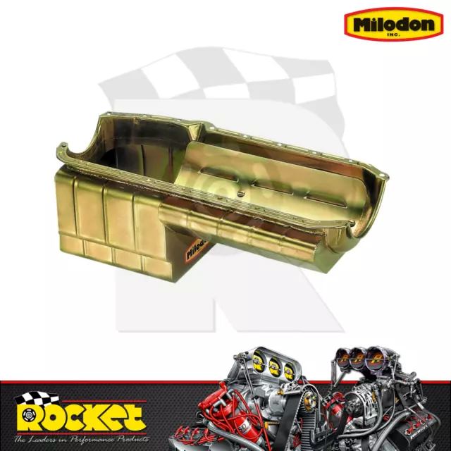 Milodon Drag Racing Oil Pan Fits Chev SB w/ LH Dipstick - MI31167