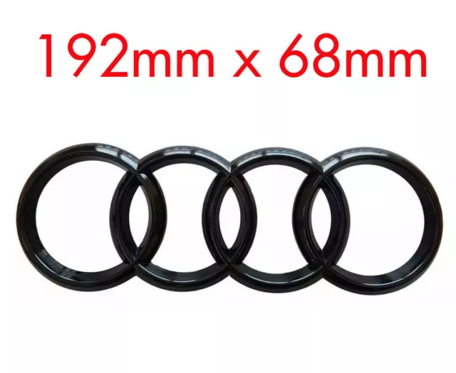 REAR GLOSS BLACK Badge Rings Sticker FITS Audi A1 A3 A5 S3 S5 RS3