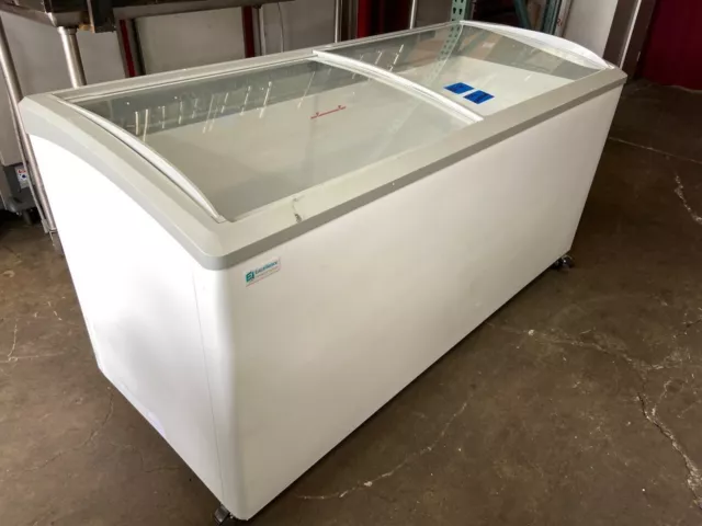 NEW 66" Sliding Curved Glass Ice Cream Freezer 18.5 Cu Ft NSF Excellence #8924