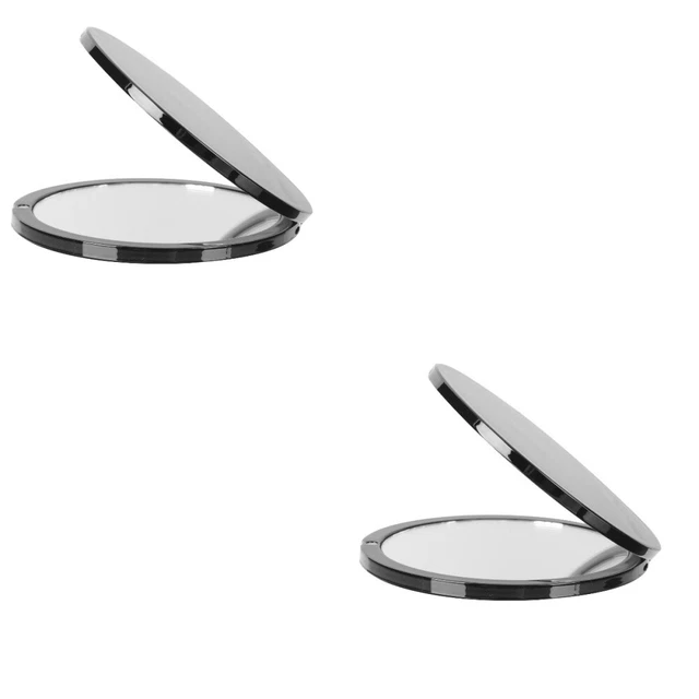 2 piezas Espejo Compacto de Bolsillo Maquillaje LED Mujer Miss Mujer Plegable