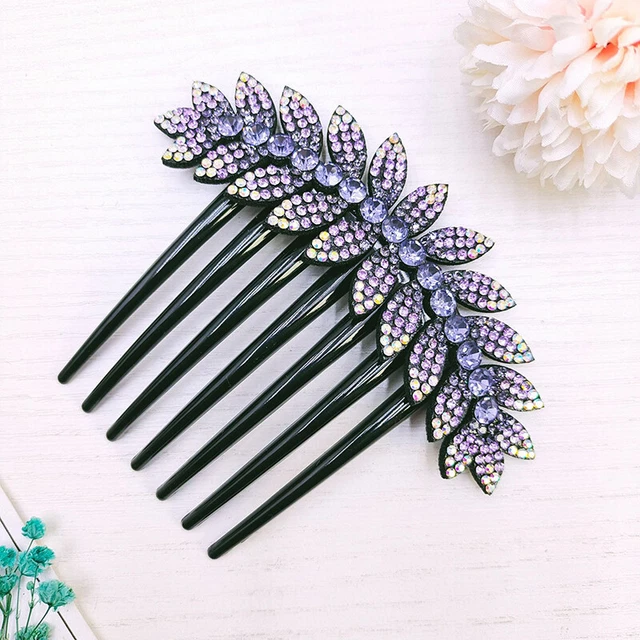 Women's Crystal Hair Clips Rhinestone Hairpin Insert Comb Hairgrip Accessories