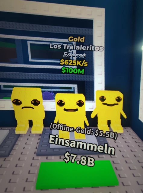 Sab Secret Brain Rots STEAL A BRAINROT SAB Secret Los Tralaleritos Gold 625 K/s EUR 1,00 ...