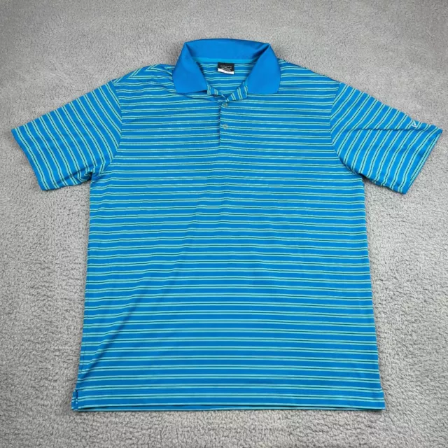 Nike Polo Shirt Adult Large Blue Lightweight Dri Fit Golf  Rugby Casual Mens