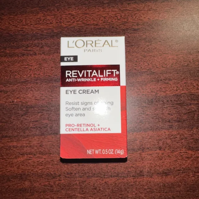 L'Oreal Revitalift Anti-Wrinkle + Firming Eye Cream 0.5oz Pro Retinol Soften Eye