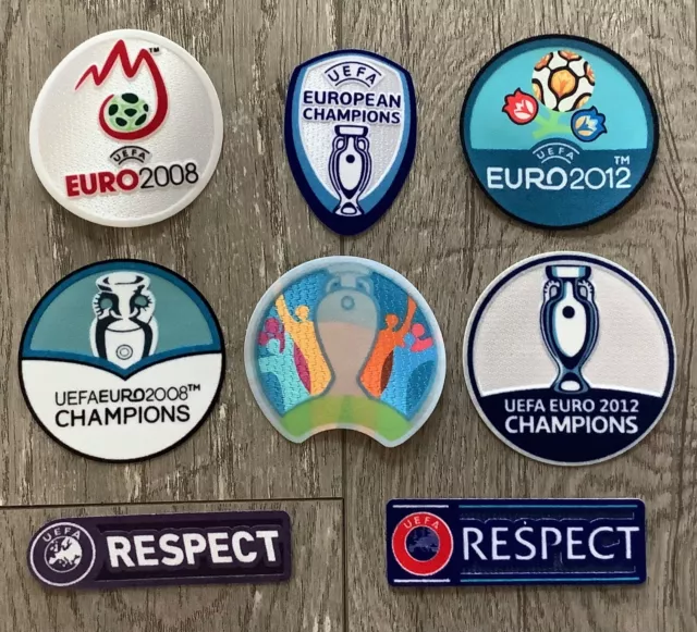 UEFA EURO Champions + Respect Patch Badge Distintivo Parche For Spain España