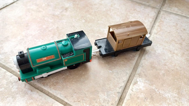 THOMAS TRACKMASTER PETER Sam train with original truck. TOMY. Battery ...