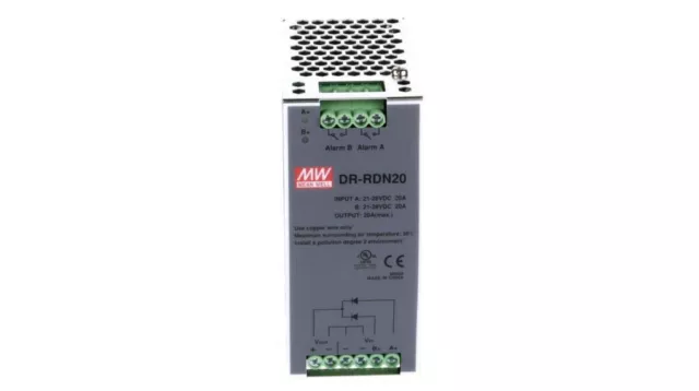 MEAN WELL  DR-RDN20 Module de redondance, 20A, Rail DIN 2