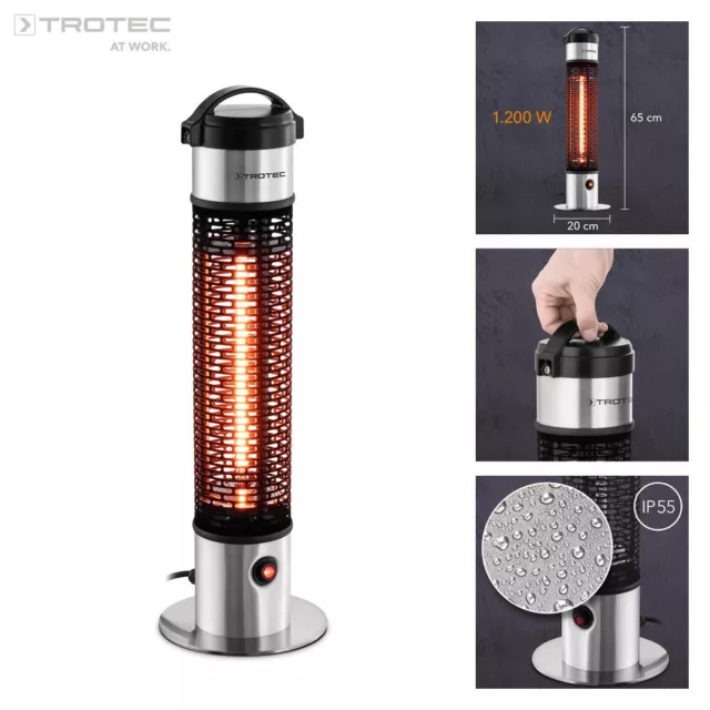 TROTEC Terrassen-Stand-Heizstrahler IRS 1200 E Infrarotheizstrahler Heizgerät