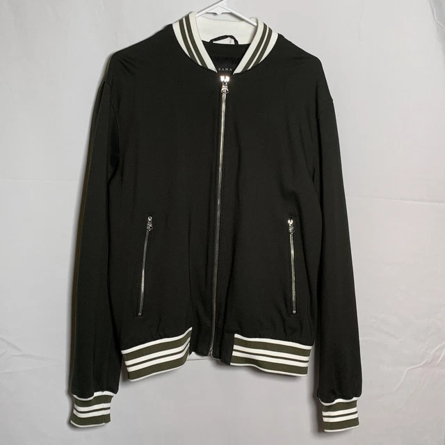ZARA MAN OUTERWEAR DIVISION Varsity Bomber Style Full Zip Lined Jacket Mens XL
