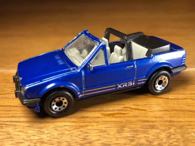 Matchbox-Ford Escort XR3i Cabriolet-Metallic Blue-1985-1:56 scale