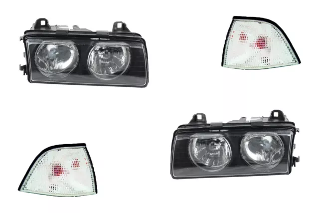 Set Faros Apto para BMW 3er E36 09/ 94-04/99 H7 Izquierda Derecha Con Blinker