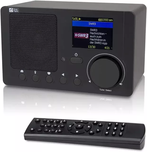 Ocean Digital WR-210N Rechargeable Internet Radio  WiFi Bluetooth Refurbished