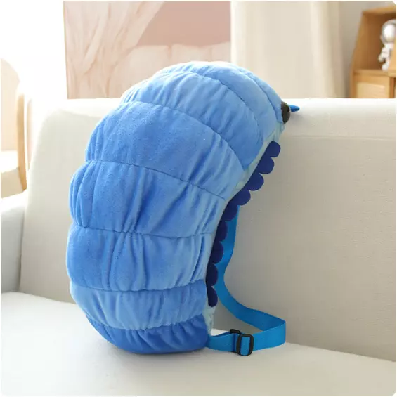 40cm Pill-bug Plush Backpack Cartoon Cute Plush Toy Soft Stuffed Animal Blue