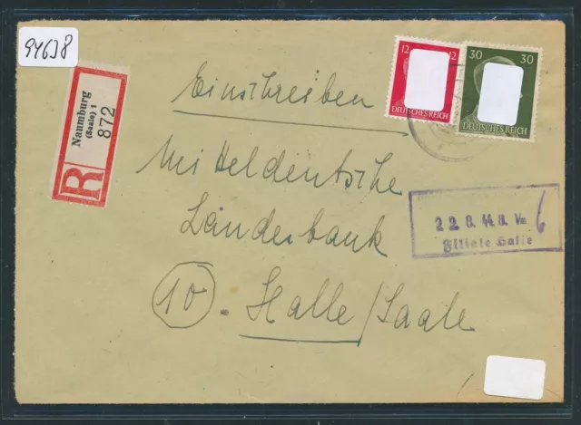 94638) DR Reco-Brief ab Naumburg (Saale) 1 1944